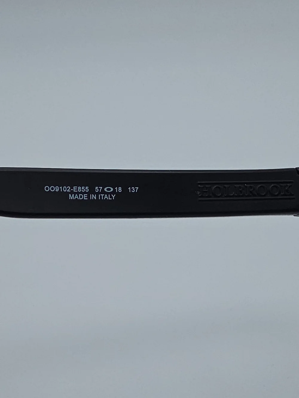 Oakley Holbrook OO9102-E855 Sunglasses 57-18-137 Matte Black Made in Italy
